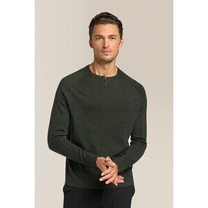 GOODMAN Brand "MVP" v-notch gray sweater sz Large New merino wool